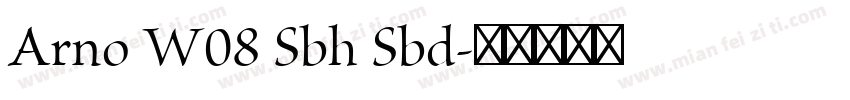 Arno W08 Sbh Sbd字体转换